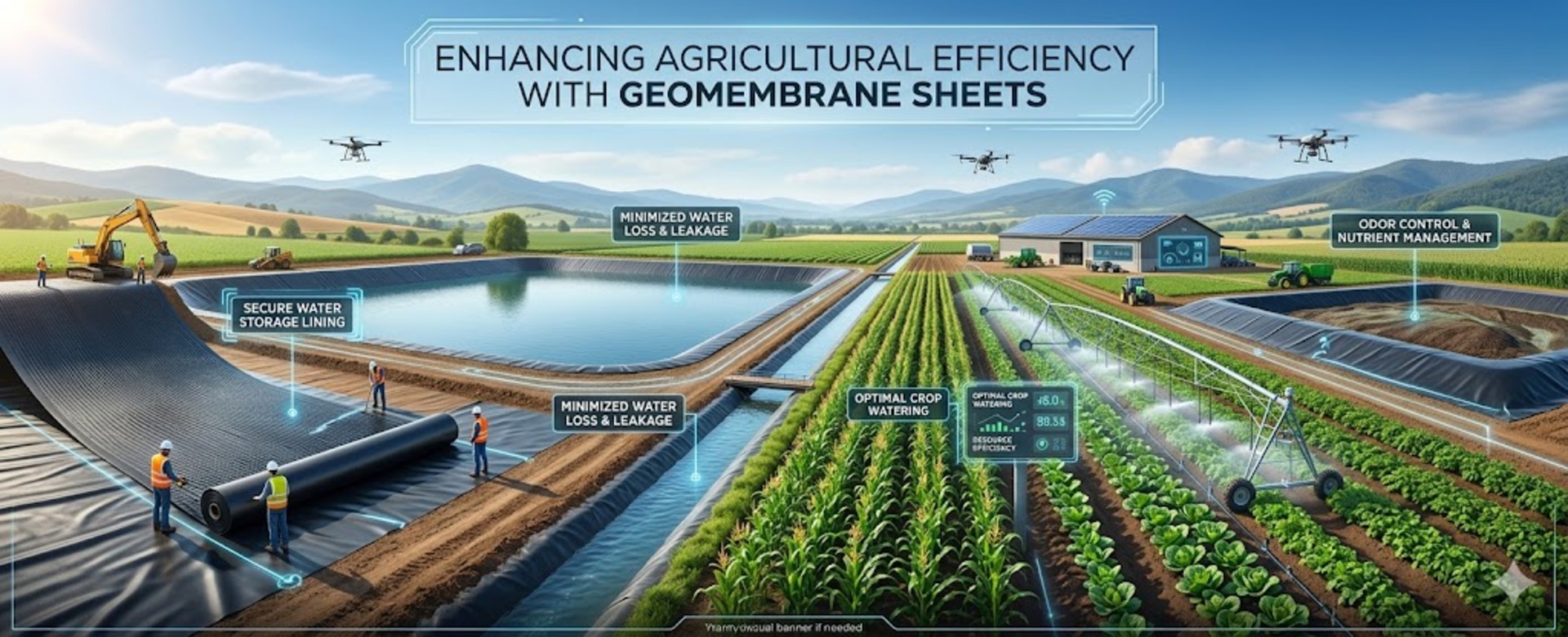 Enhancing Agricultural Efficiency with Geomembrane Sheets