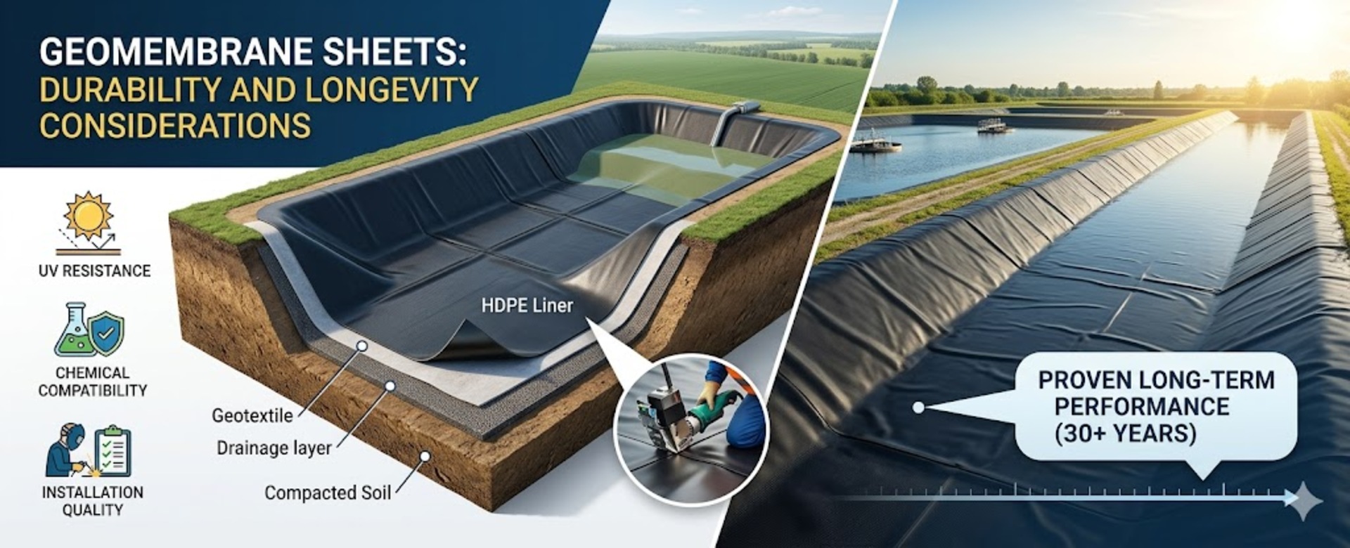 Geomembrane  Sheets: Durability and Longevity Considerations