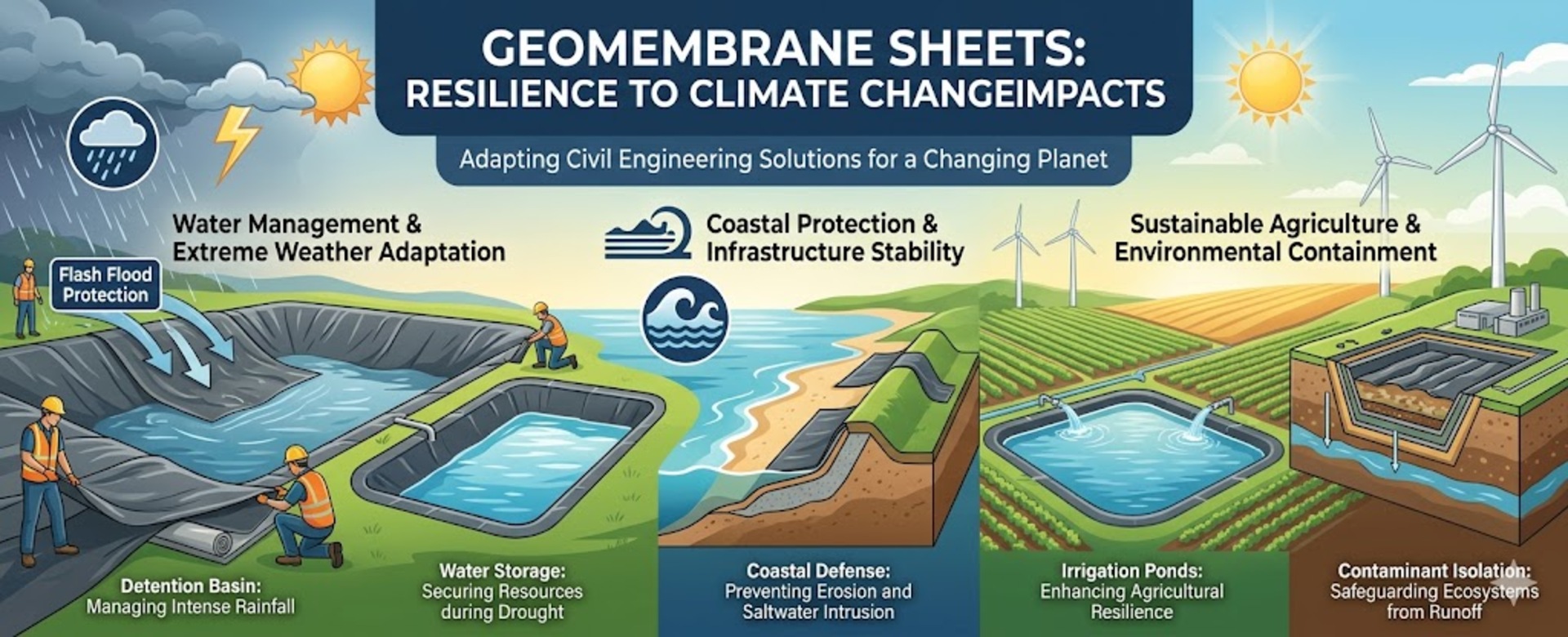 Geomembrane Sheets: Enhancing Resilience to Climate Change Impacts
