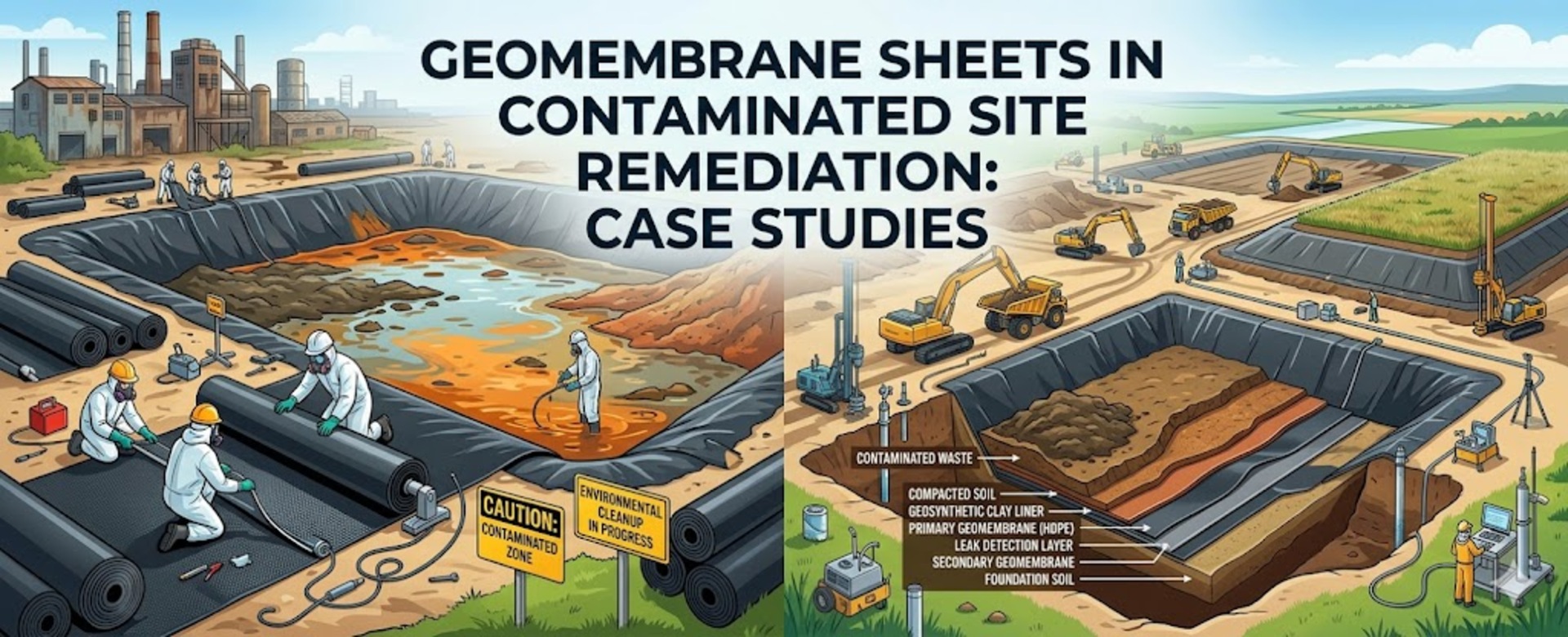 Geomembrane Sheets in Contaminated Site Remediation: Case Studies