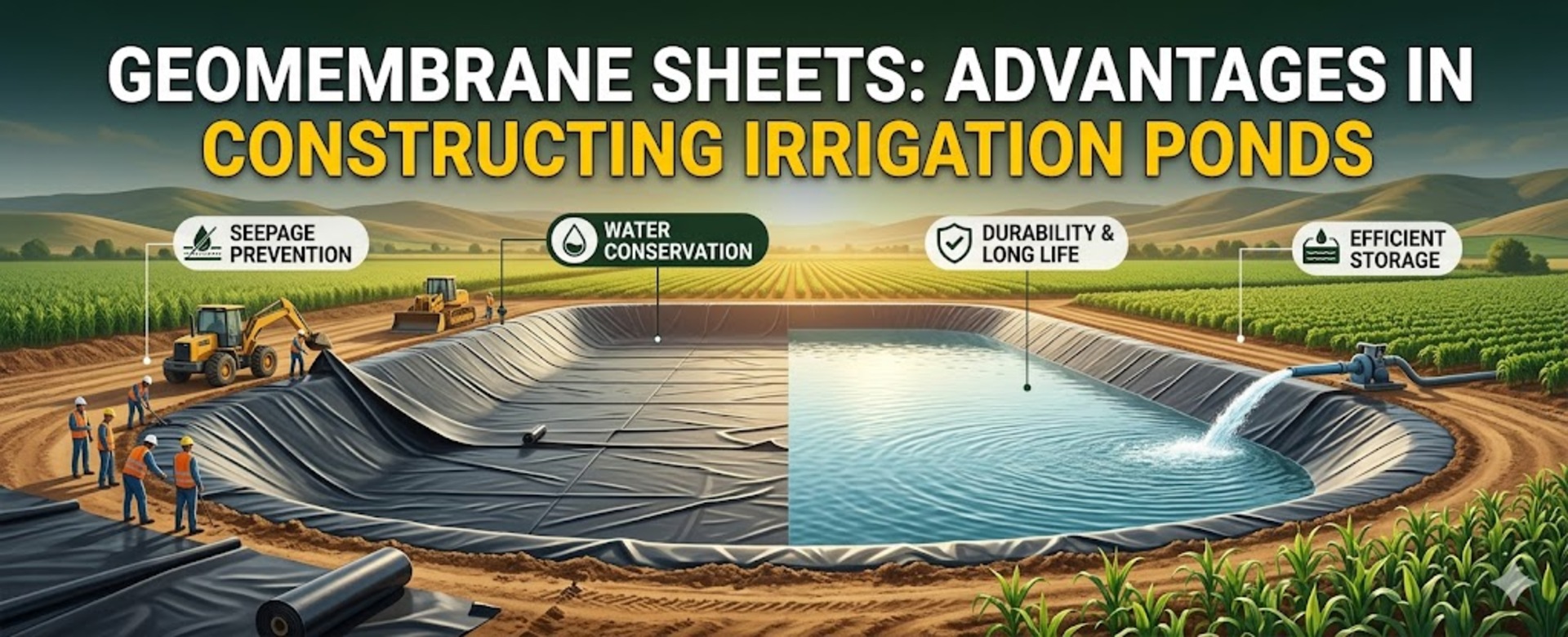 Geomembrane  Sheets: Advantages in Constructing Irrigation Ponds