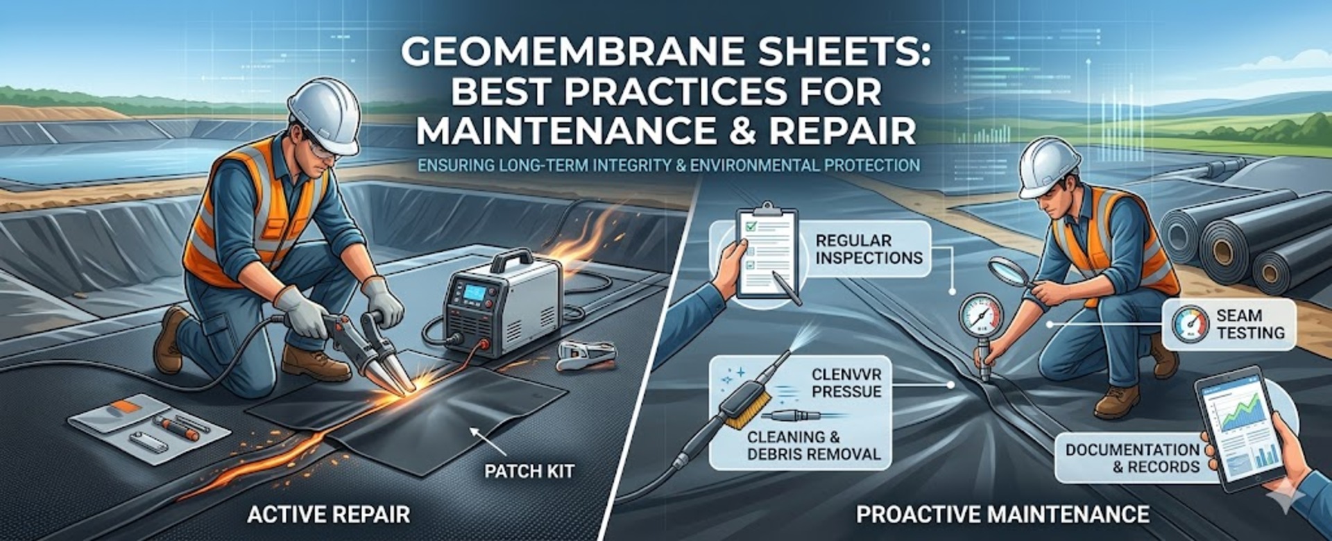 Geomembrane  Sheets: Best Practices for Maintenance and Repair