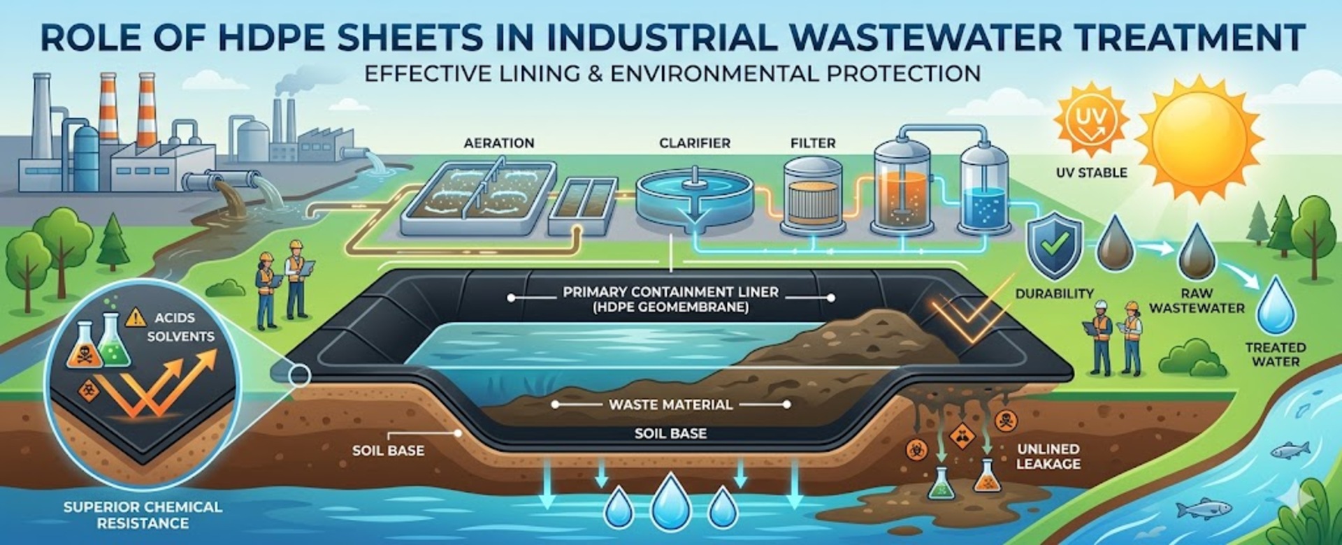 The  Role of HDPE Sheets in Industrial Wastewater Treatment