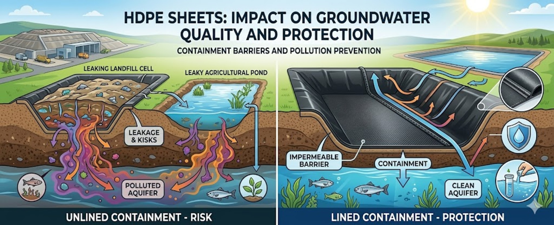 HDPE Sheets: Impact on Groundwater Quality and  Protection