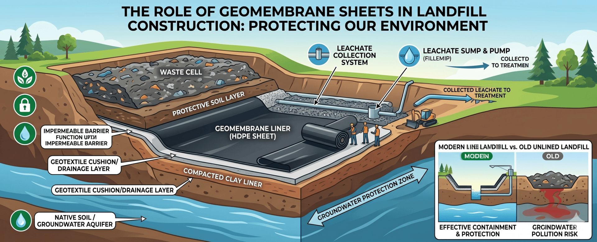 Exploring the Role of Geomembrane Sheets in Landfill Construction