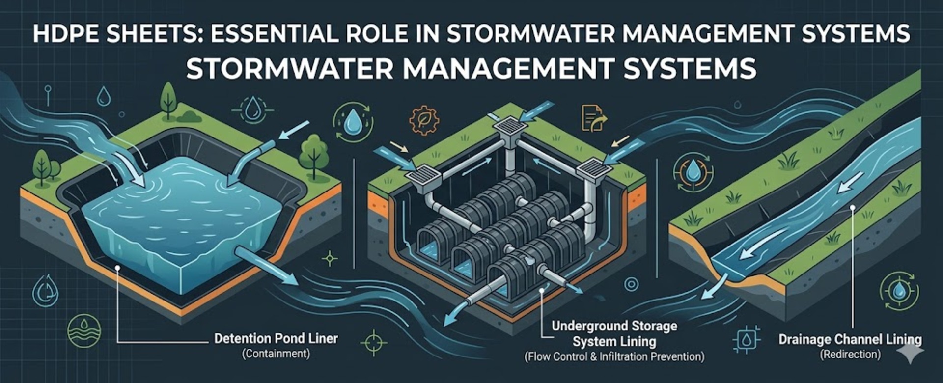 HDPE  Sheets: Role in Stormwater Management Systems