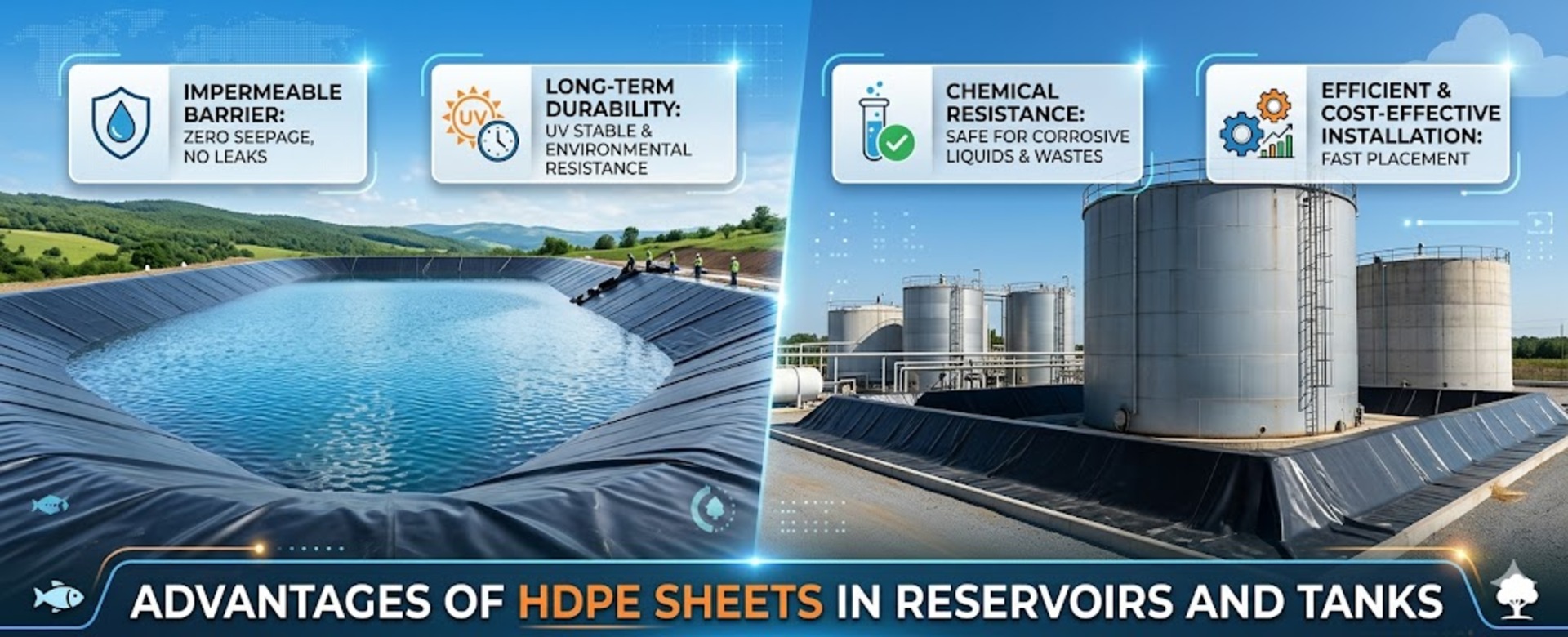 HDPE  Sheets: Advantages in Constructing Reservoirs and Tanks
