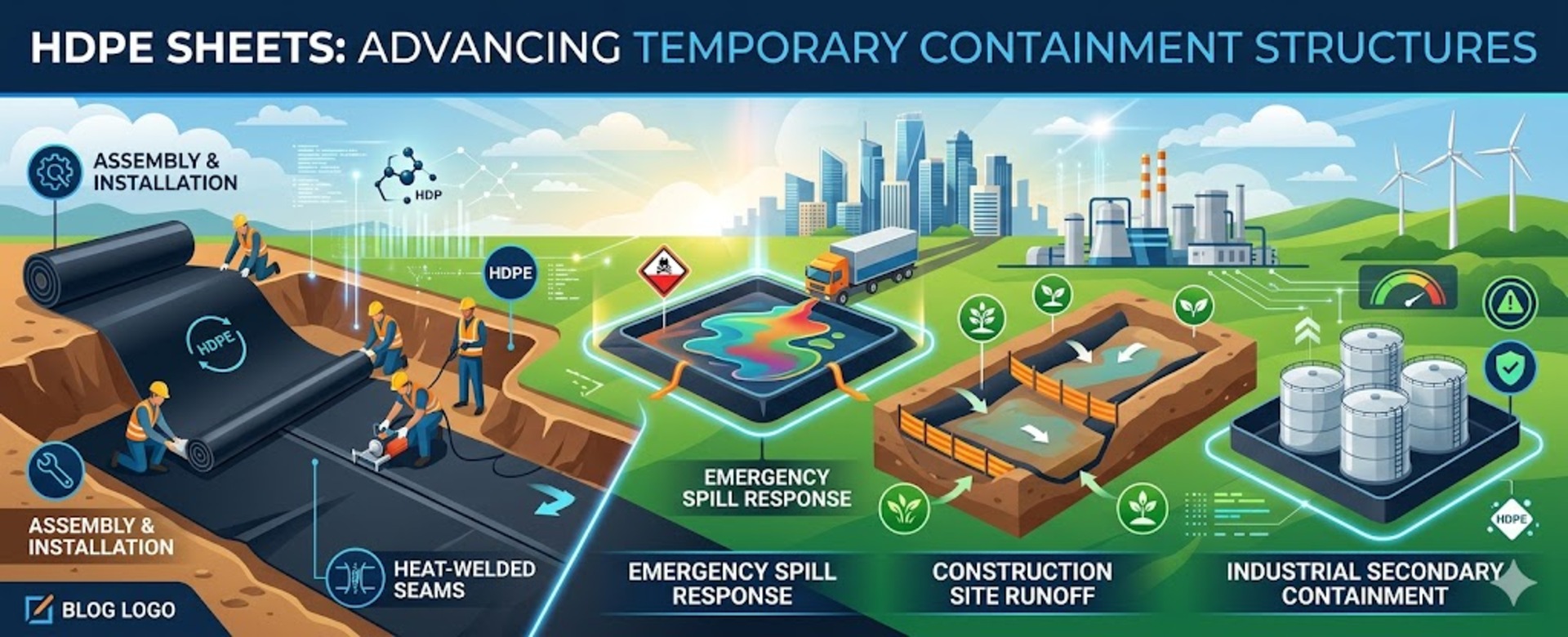 HDPE  Sheets: Role in Constructing Temporary Containment Structures