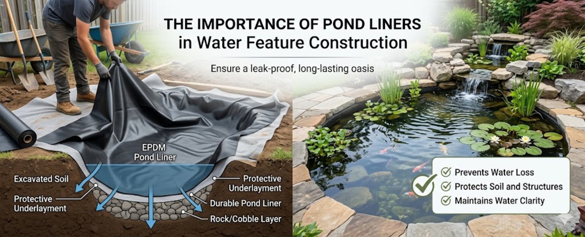 The  Importance of Pond Liners in Water Feature Construction