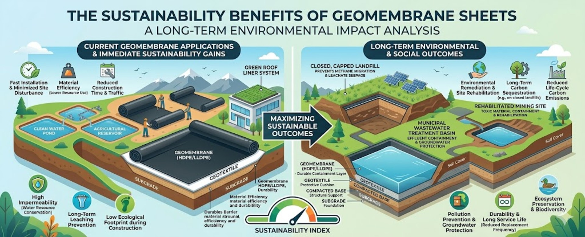 The Sustainability Benefits of Geomembrane Sheets