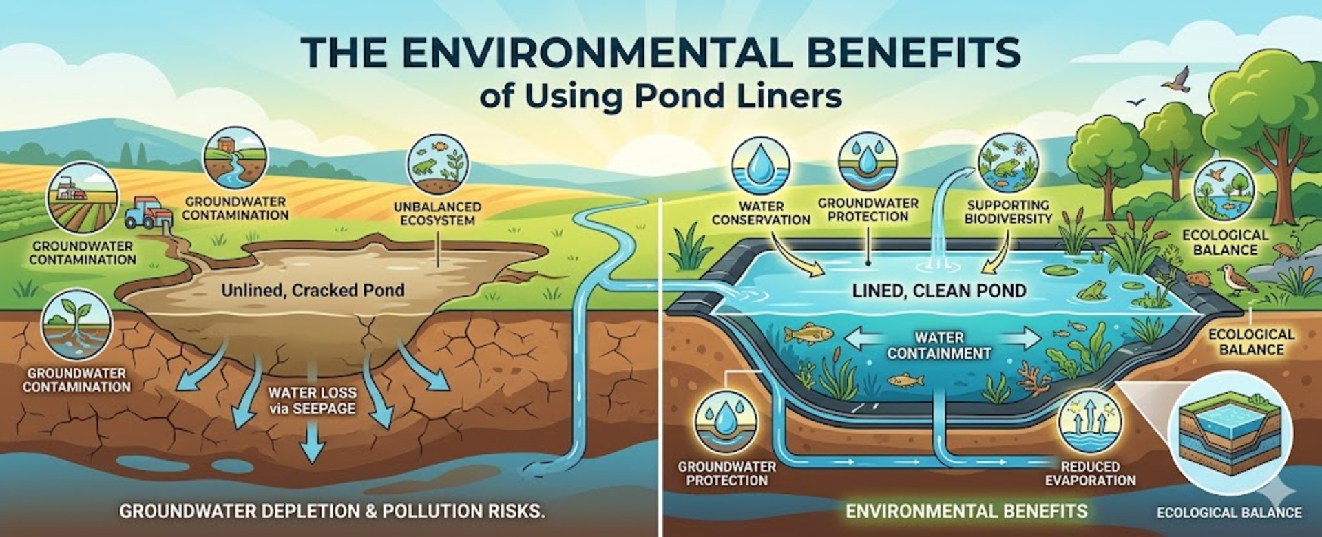 The Environmental Benefits of Using Pond Liners