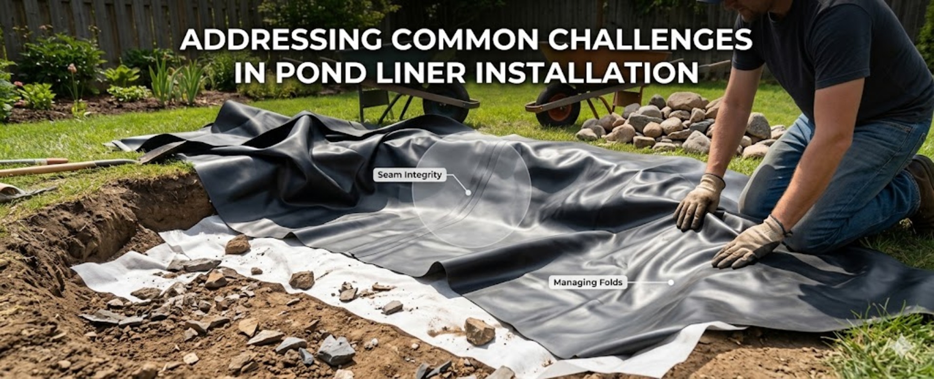Addressing  Common Challenges in Pond Liner Installation