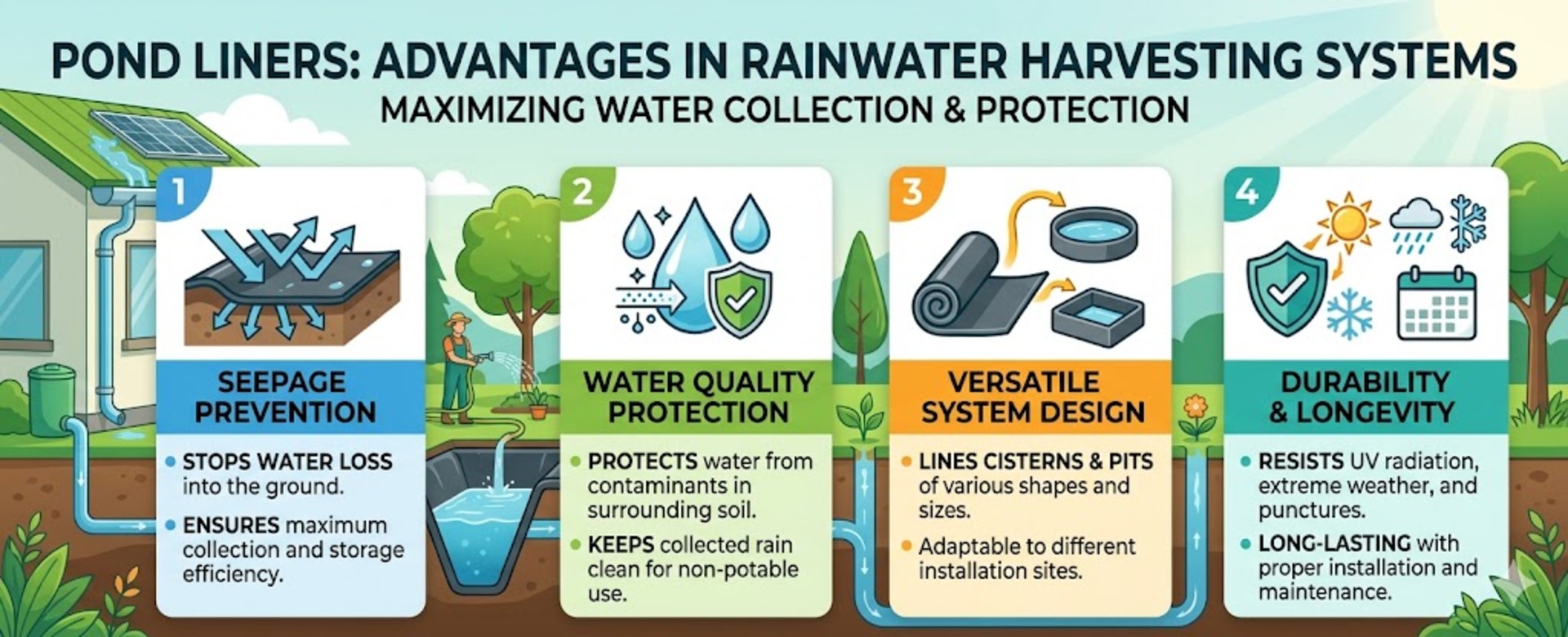 Pond  Liners: Advantages in Rainwater Harvesting Systems