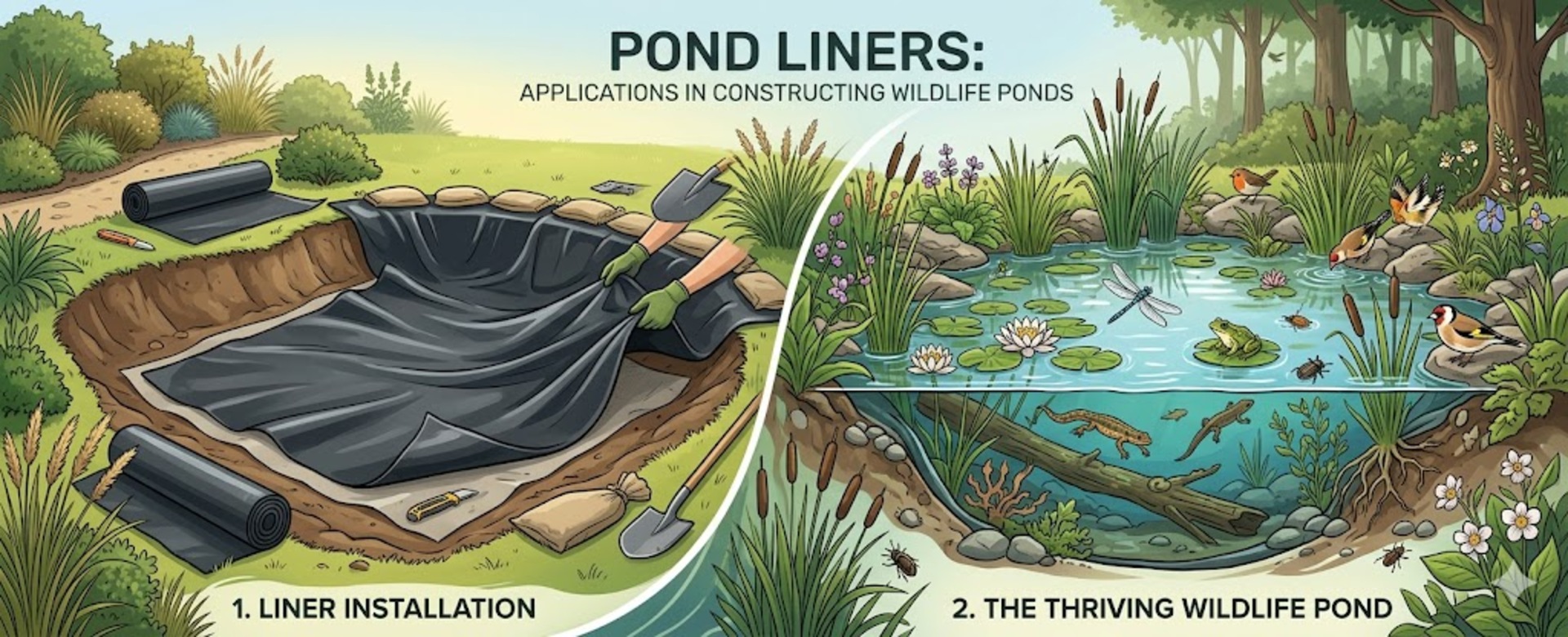Pond  Liners: Applications in Constructing Wildlife Ponds