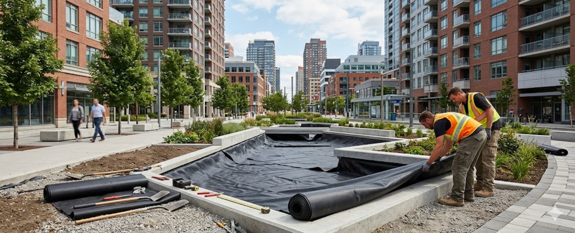 Pond  Liners: Considerations for Installation in Urban Areas