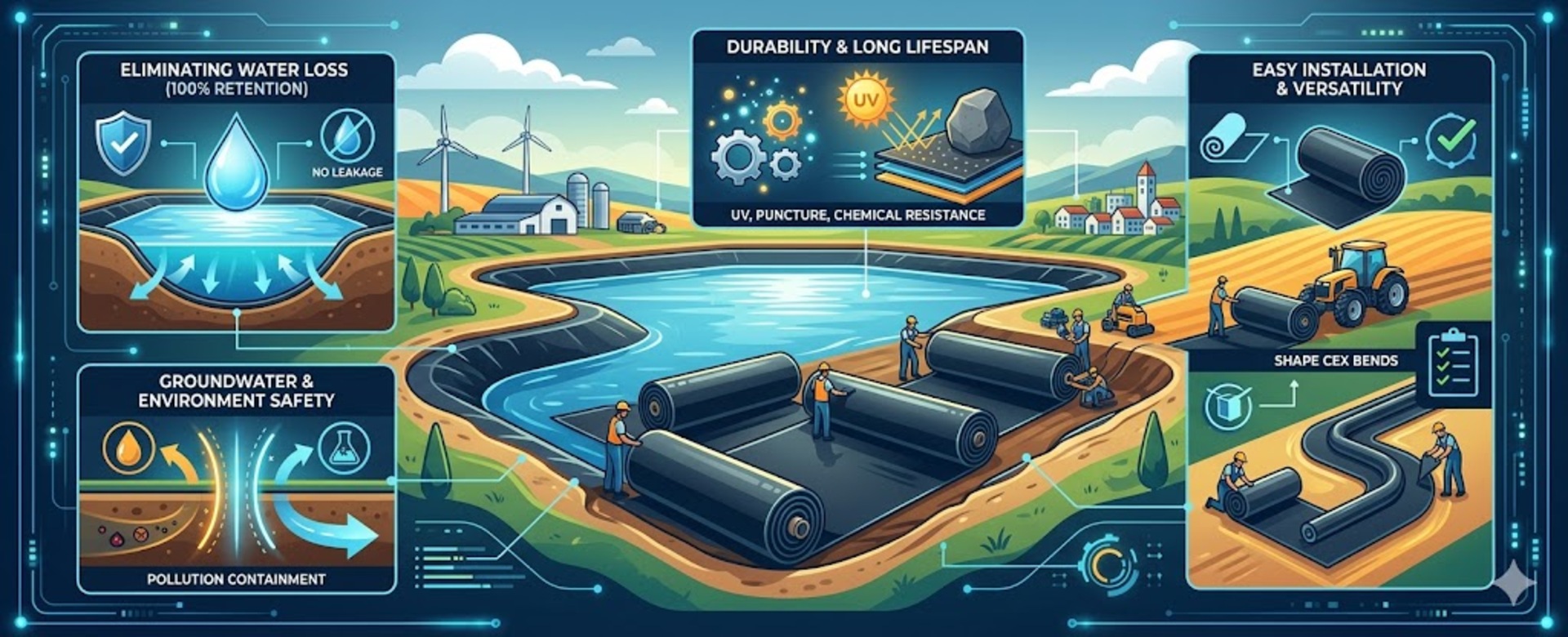 Pond  Liners: Advantages in Constructing Water Reservoirs