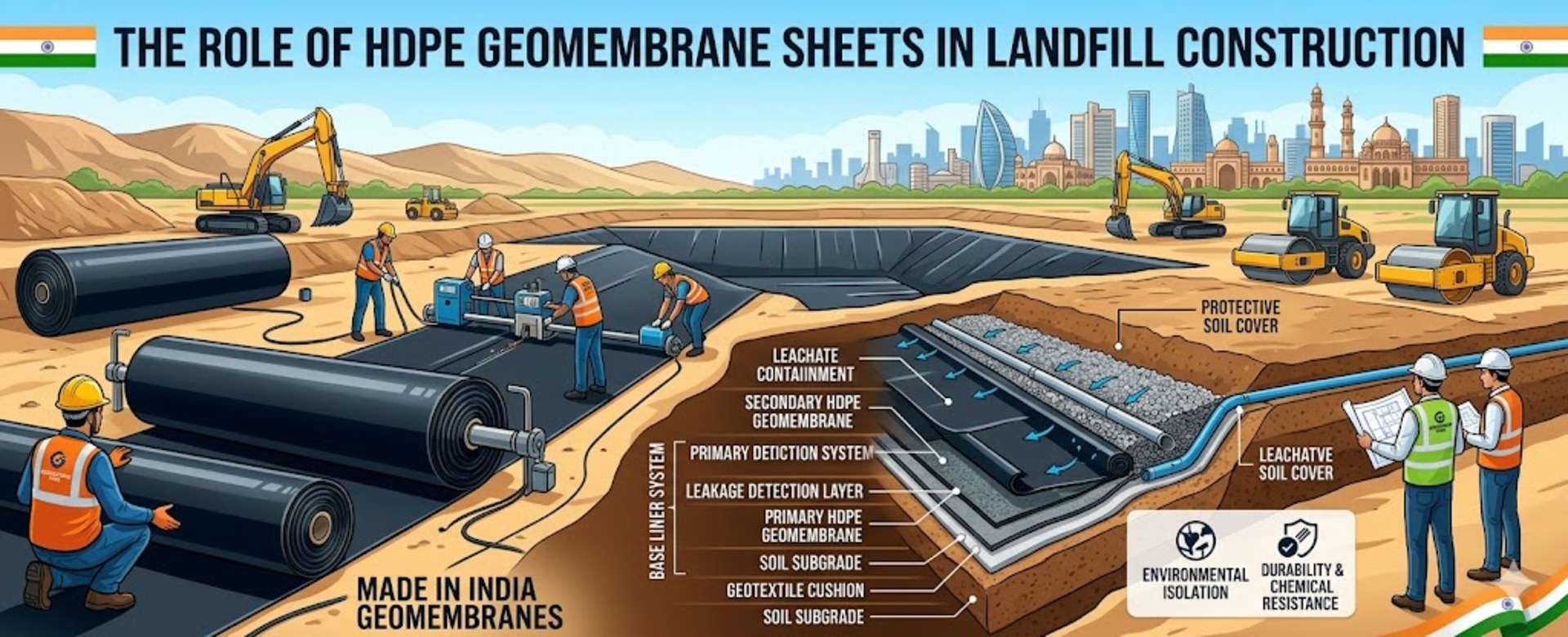 The  Role of HDPE Geomembrane Sheets in Landfill Construction